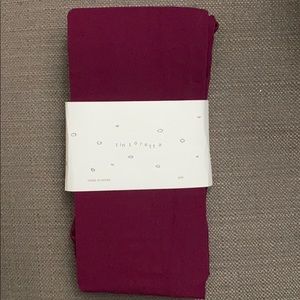 NEW Anthropologie opaque cranberry tights small